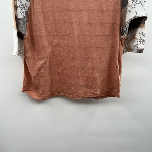 Ces Femme Women's 3/4 Floral Sleeve Pullover Top Multicolor Size Medium - Picture 5 of 9